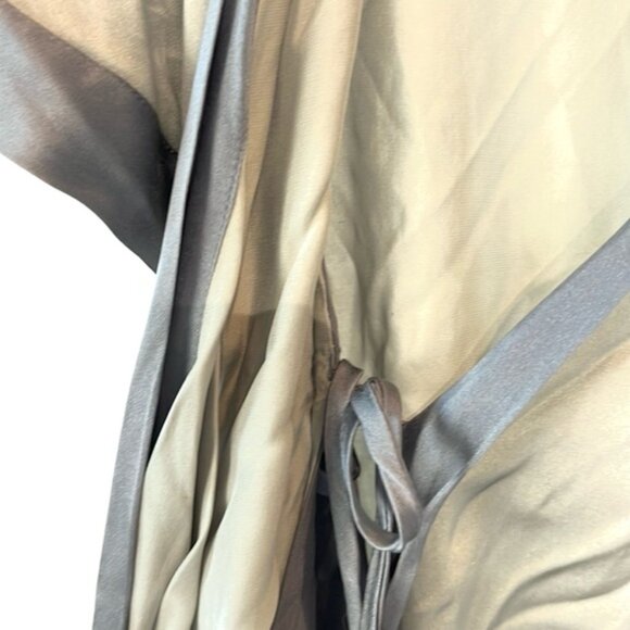 Roses Are Red Morning Quote Silk Mint Two-Tone Kimono - Picture 6 of 13